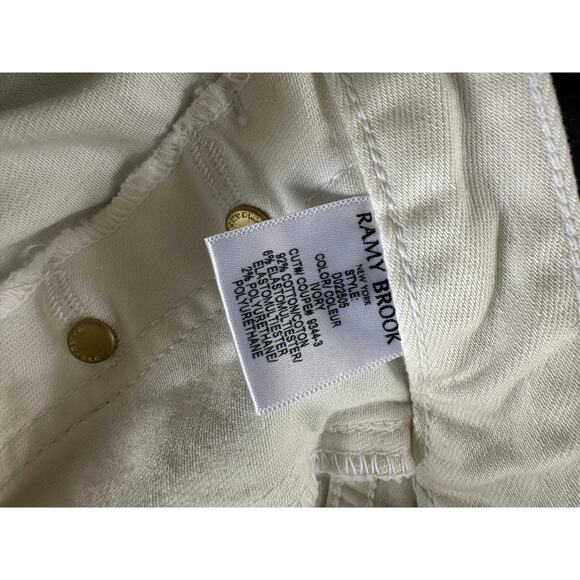 $255 Ramy Brook Helena White Jeans NEW Size 30 Cotton High Rise Flare Womens - Picture 7 of 8